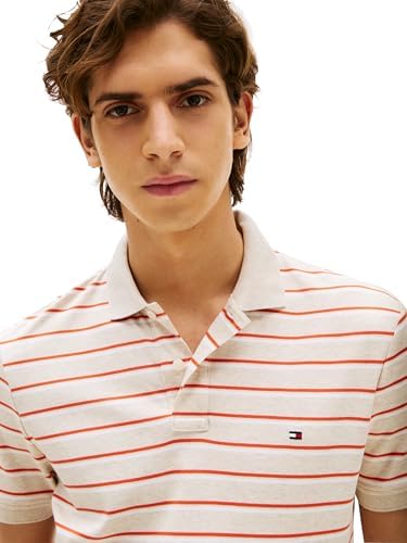 Tommy Hilfiger Mens Short Sleeve Casual Polo Shirts in Regular Fit with Liquid Cotton
