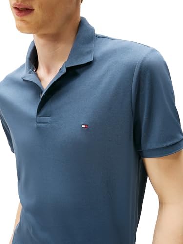 Tommy Hilfiger Mens Short Sleeve Casual Polo Shirts in Regular Fit with Liquid Cotton