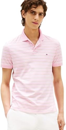 Tommy Hilfiger Mens Short Sleeve Casual Polo Shirts in Regular Fit with Liquid Cotton