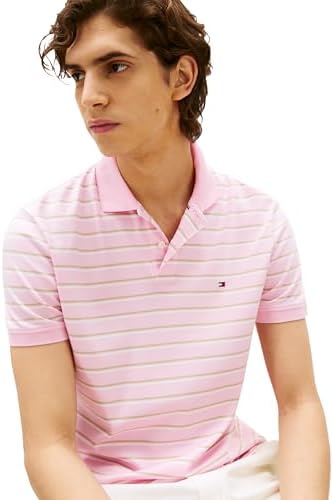 Tommy Hilfiger Mens Short Sleeve Casual Polo Shirts in Regular Fit with Liquid Cotton