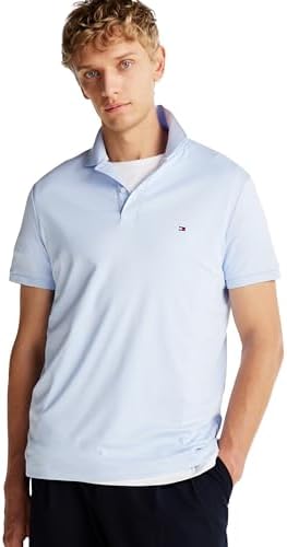 Tommy Hilfiger Mens Short Sleeve Casual Polo Shirts in Regular Fit with Liquid Cotton