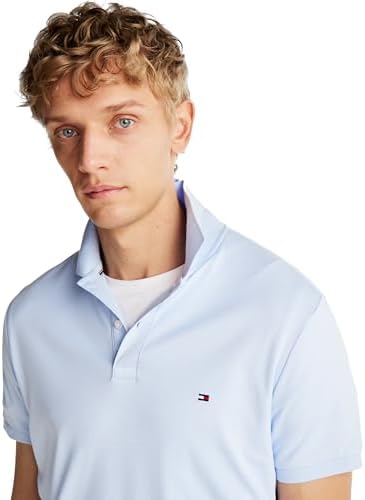 Tommy Hilfiger Mens Short Sleeve Casual Polo Shirts in Regular Fit with Liquid Cotton