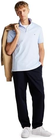 Tommy Hilfiger Mens Short Sleeve Casual Polo Shirts in Regular Fit with Liquid Cotton