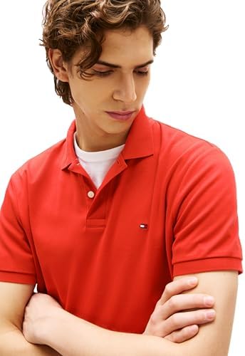 Tommy Hilfiger Mens Short Sleeve Casual Polo Shirts in Regular Fit with Liquid Cotton