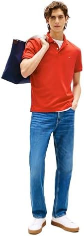 Tommy Hilfiger Mens Short Sleeve Casual Polo Shirts in Regular Fit with Liquid Cotton