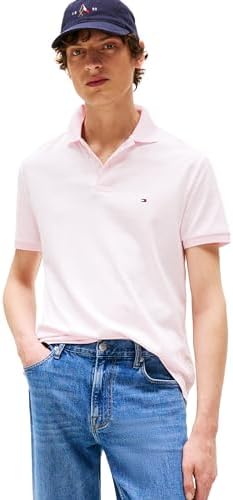 Tommy Hilfiger Mens Short Sleeve Casual Polo Shirts in Regular Fit with Liquid Cotton