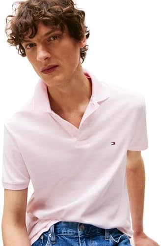 Tommy Hilfiger Mens Short Sleeve Casual Polo Shirts in Regular Fit with Liquid Cotton