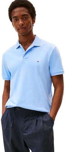 Tommy Hilfiger Mens Short Sleeve Casual Polo Shirts in Regular Fit with Liquid Cotton