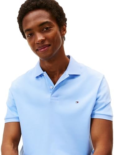 Tommy Hilfiger Mens Short Sleeve Casual Polo Shirts in Regular Fit with Liquid Cotton