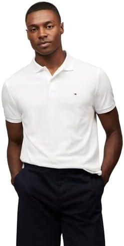 Tommy Hilfiger Mens Short Sleeve Casual Polo Shirts in Regular Fit with Liquid Cotton