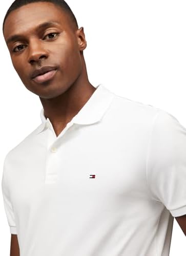 Tommy Hilfiger Mens Short Sleeve Casual Polo Shirts in Regular Fit with Liquid Cotton