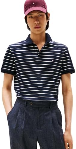 Tommy Hilfiger Mens Short Sleeve Casual Polo Shirts in Regular Fit with Liquid Cotton