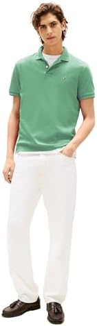 Tommy Hilfiger Mens Short Sleeve Casual Polo Shirts in Regular Fit with Liquid Cotton