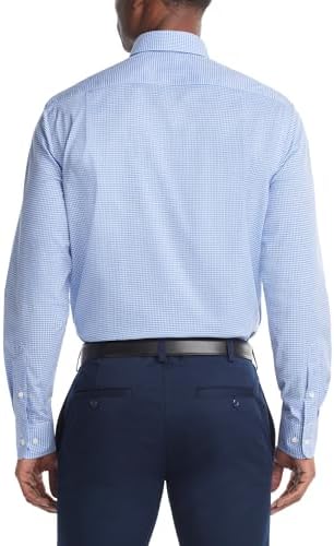Tommy Hilfiger Mens Regular Fit Non Iron Gingham Dress Shirt   Amazon Exclusive
