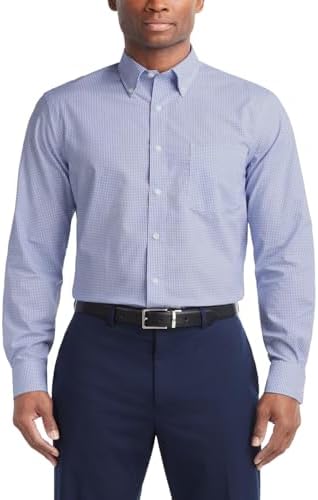 Tommy Hilfiger Mens Regular Fit Non Iron Gingham Dress Shirt   Amazon Exclusive