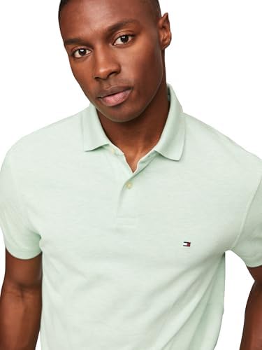talla m - Tommy Hilfiger - Camisas polo de manga corta para hombre con calce clásico, elásticas y de algodón piqué orgánico