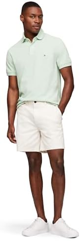 talla m - Tommy Hilfiger - Camisas polo de manga corta para hombre con calce clásico, elásticas y de algodón piqué orgánico
