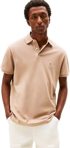 talla m - Tommy Hilfiger - Camisas polo de manga corta para hombre con calce clásico, elásticas y de algodón piqué orgánico