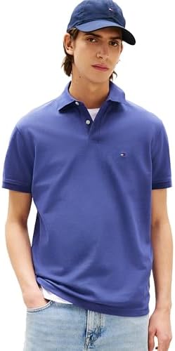 talla m - Tommy Hilfiger - Camisas polo de manga corta para hombre con calce clásico, elásticas y de algodón piqué orgánico
