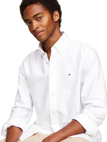 Tommy Hilfiger Mens Long Sleeve Oxford Shirts in Regular Fit  Mens Button Down Shirts  Also Available in Big and Tall