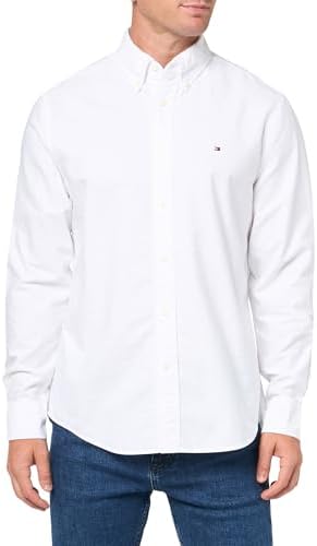 Tommy Hilfiger Mens Long Sleeve Oxford Shirts in Regular Fit  Mens Button Down Shirts  Also Available in Big and Tall