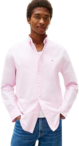 Tommy Hilfiger Mens Long Sleeve Oxford Shirts in Regular Fit  Mens Button Down Shirts  Also Available in Big and Tall