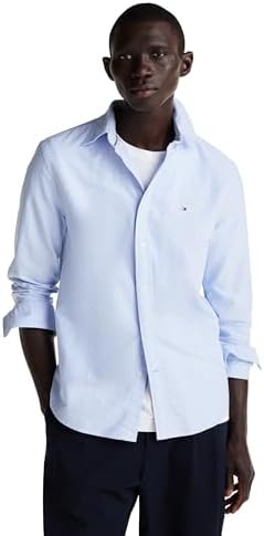 Tommy Hilfiger Mens Long Sleeve Oxford Shirts in Regular Fit  Mens Button Down Shirts  Also Available in Big and Tall