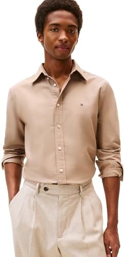 Tommy Hilfiger Mens Long Sleeve Oxford Shirts in Regular Fit  Mens Button Down Shirts  Also Available in Big and Tall
