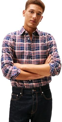 Tommy Hilfiger Mens Long Sleeve Oxford Shirts in Regular Fit  Mens Button Down Shirts  Also Available in Big and Tall