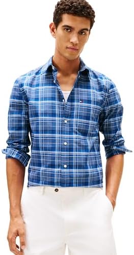 Tommy Hilfiger Mens Long Sleeve Oxford Shirts in Regular Fit  Mens Button Down Shirts  Also Available in Big and Tall