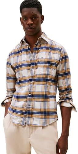 Tommy Hilfiger Mens Long Sleeve Oxford Shirts in Regular Fit  Mens Button Down Shirts  Also Available in Big and Tall