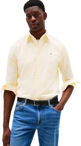 Tommy Hilfiger Mens Long Sleeve Oxford Shirts in Regular Fit  Mens Button Down Shirts  Also Available in Big and Tall
