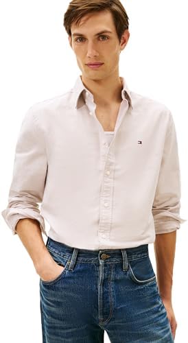 Tommy Hilfiger Mens Long Sleeve Oxford Shirts in Regular Fit  Mens Button Down Shirts  Also Available in Big and Tall