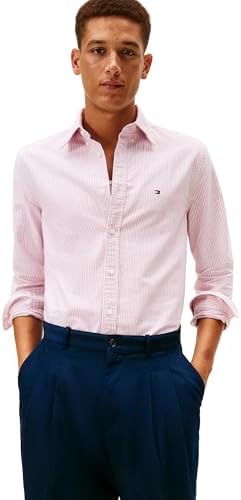 Tommy Hilfiger Mens Long Sleeve Oxford Shirts in Regular Fit  Mens Button Down Shirts  Also Available in Big and Tall