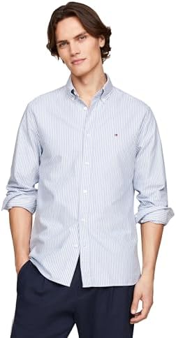 Tommy Hilfiger Mens Long Sleeve Oxford Shirts in Regular Fit  Mens Button Down Shirts  Also Available in Big and Tall