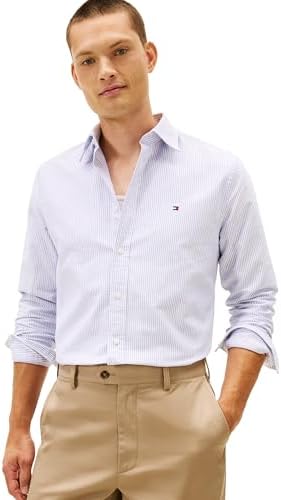 Tommy Hilfiger Mens Long Sleeve Oxford Shirts in Regular Fit  Mens Button Down Shirts  Also Available in Big and Tall