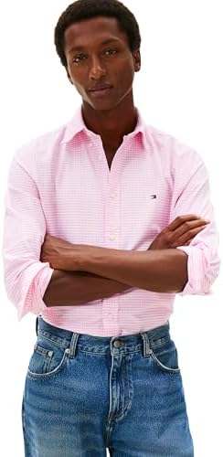 Tommy Hilfiger Mens Long Sleeve Oxford Shirts in Regular Fit  Mens Button Down Shirts  Also Available in Big and Tall