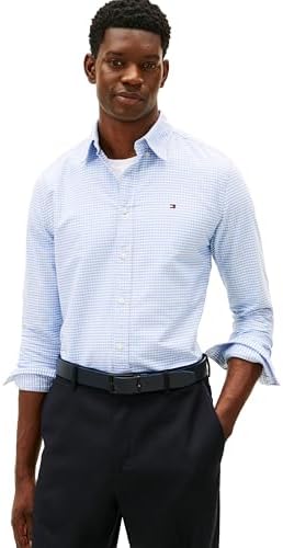 Tommy Hilfiger Mens Long Sleeve Oxford Shirts in Regular Fit  Mens Button Down Shirts  Also Available in Big and Tall