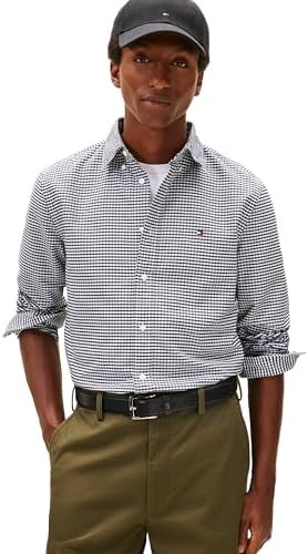 Tommy Hilfiger Mens Long Sleeve Oxford Shirts in Regular Fit  Mens Button Down Shirts  Also Available in Big and Tall