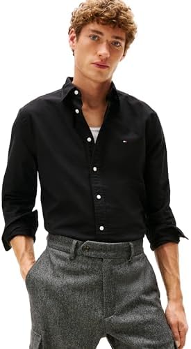 Tommy Hilfiger Mens Long Sleeve Oxford Shirts in Regular Fit  Mens Button Down Shirts  Also Available in Big and Tall