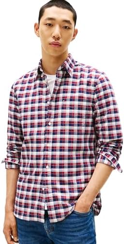 Tommy Hilfiger Mens Long Sleeve Oxford Shirts in Regular Fit  Mens Button Down Shirts  Also Available in Big and Tall