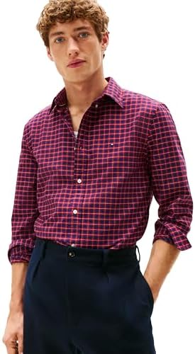 Tommy Hilfiger Mens Long Sleeve Oxford Shirts in Regular Fit  Mens Button Down Shirts  Also Available in Big and Tall