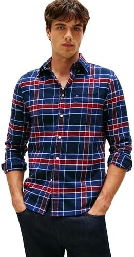 Tommy Hilfiger Mens Long Sleeve Oxford Shirts in Regular Fit  Mens Button Down Shirts  Also Available in Big and Tall
