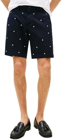 Tommy Hilfiger Mens Casual Cotton Shorts 9 Inch with Stretch  Also Available in Big and Tall
