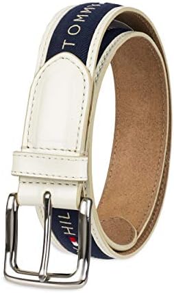 Tommy Hilfiger Mens Fabric Inlay Casual Belt With Classic Harness Buckle