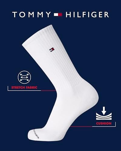 Tommy Hilfiger Mens Athletic Cushioned Crew Socks  10 Pack 