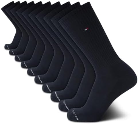 Tommy Hilfiger Mens Athletic Cushioned Crew Socks  10 Pack 