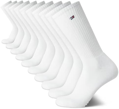 Tommy Hilfiger Mens Athletic Cushioned Crew Socks  10 Pack 