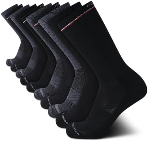 Tommy Hilfiger Mens Athletic Cushioned Crew Socks  10 Pack 