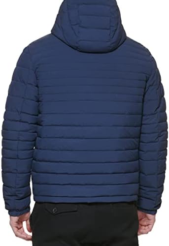Tommy Hilfiger Mens Stretch Poly Hooded Packable Jacket
